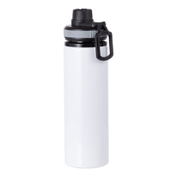 MissKraft - Sublimation - Gourde en Aluminium  - Blanc/Bouchon Gris - 850 ml