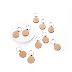 xTool - 10 Porte-clés rond - Bois pour gravure laser