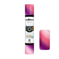 Diagonal Rainbow Stripes Adhesive Craft Vinyl - US to US / 5ft / LISERAN PURPLE - TeckwrapCraft