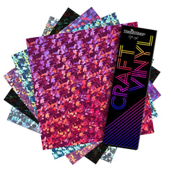 Glass Flower Vinyl Sheets Pack - US to US / Glass Flower Sheets Pack - TeckwrapCraft