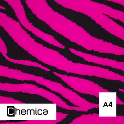 Chemica - Fashion - Zèbre Rose Fluo (Zebra Fluo Pink) - Feuille 30 cm x 20 cm