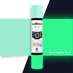 TeckWrapCraft - Glow in the Dark - Vinyle Adhésif Phosphorescent - Bleu Tiffany - 1,5 m