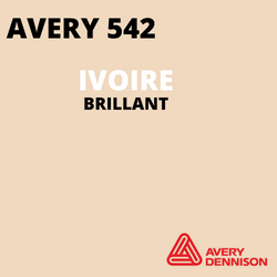 AVERY 500 - Vinyle Adhésif - Ivoire Brillant - 24 cm x 10 m