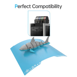 BIQU - Plateau d'impression pour Série H2 Bambu CryoGrip Pro - Bleu d'hiver texturé (Frostbite Coarse Textures) - 355 x 346 mm