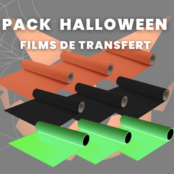 rouleaux de vinyl halloween orange noir phosphoresent
