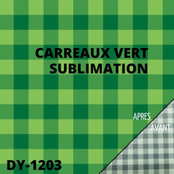 sublimation feuille infusible ink carreaux vert 30x30 cm atome3d