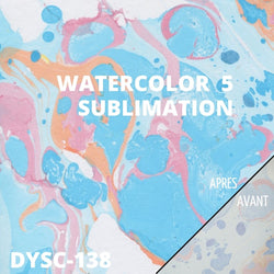 watercolor 5 infusible ink sublimation feuille 30x30 cm atome3d