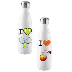 MissKraft - 2 Gourdes en métal pour sublimation - Blanche - 500 ml