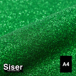 Siser - Glitter Flex - Feuille A4 Thermocollant - (G0009) Vert Pailleté - 20 x 30 cm
