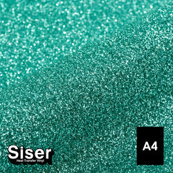 Siser - Glitter Flex - Feuille A4 Thermocollant - (G0069) Jade Pailleté - 20 x 30 cm