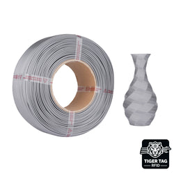 Jamg He - PETG - Argent (Silver) - 1,75 mm - 1 kg - Refill avec RFID TigerTag