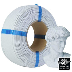 Jamg He - PLA Marble - Blanc (White) Effet pierre Naturel- 1,75 mm - 1 kg - Refill avec RFID TigerTag