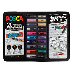 POSCA - Malette de 20 marqueurs - Graffiti Abécédaire