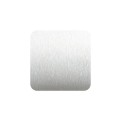 MissKraft - Sublimation - Lot de 5 Sous-verres en Acier Carré - Argent