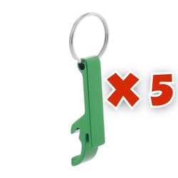 MissKraft - 5 Porte-clés Décapsuleurs en métal à graver Russel - Vert