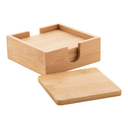 Misskraft - 4 Dessous de verres Boosty en bambou à graver