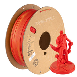 Polymaker - PolyTerra Dual PLA - Sunrise - Rouge/Orange (Red/Orange) - 1,75 mm - 1 kg