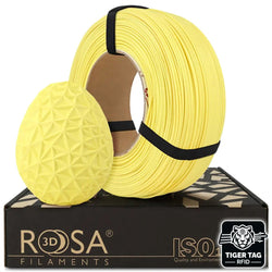 Rosa3D - PLA Pastel Macaron - Jaune (Yellow) - 1,75 mm - 1 kg Refill avec RFID Tiger Tag