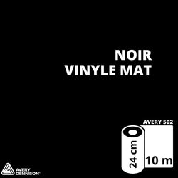AVERY 500 - Vinyle Adhésif - Noir Mat - 24 cm x 10 m