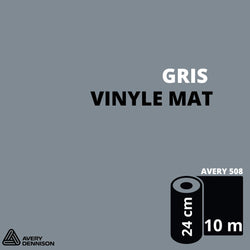 Rouleau de vinyl Avery 508 Gris Mat 10 m par 24cm