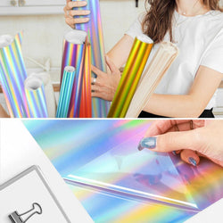 TeckWrapCraft  - Holographic Glossy Rainbow - Vinyle Adhésif