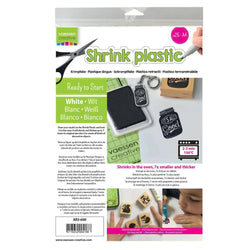 Vaessen Creative - 25 Feuilles de Plastique Fou Imprimable - Blanc - 20 x 30 cm