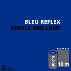 AVERY 500 - Vinyle Adhésif - Bleu Reflex Brillant - 30 cm x 10 m