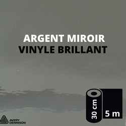 AVERY 500 - Vinyle Adhesif - Argent Miroir - 24 cm x 5 m