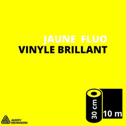 AVERY 500 - Vinyle Adhésif - Jaune Fluo - Brillant - 30 cm x 5 m