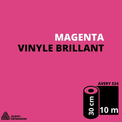 AVERY 500 - Vinyle Adhésif - Magenta Brillant - 30 cm x 10 m
