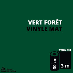 AVERY 500 - Vinyle Adhésif - Vert Forêt Mat - 30 cm x 3 m