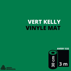 AVERY 500 - Vinyle Adhésif - Vert Kelly Mat - 30 cm x 3 m
