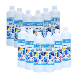 Zimple 3D - Alcool Isopropylique (IPA) - Lot de 12 bouteilles de 1L