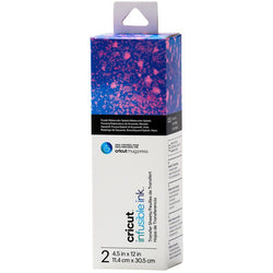 Cricut - 2 Feuilles de Transfert avec Motifs Infusible Ink - Purple Watersplash - (11,4x30,5cm)