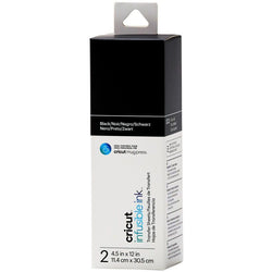Cricut - 2 Feuilles de Transfert Infusible Ink - Noir - (11,4x30,5cm)