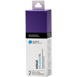 Cricut - 2 Feuilles de Transfert Infusible Ink - Violet - (11,4x 30,5cm)