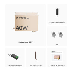xTool - S1 - Module Laser - 40W - contenu du pack